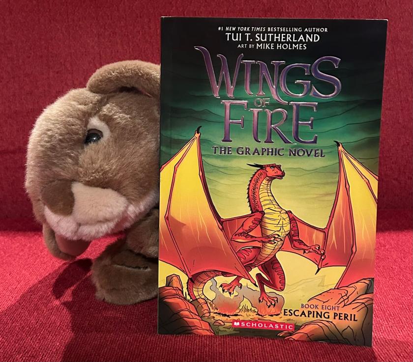 Caramel reviews Escaping Peril: The Graphic Novel (Book Eight of Wings of Fire), written by Tui Sutherland and illustrated by Mike Holmes.