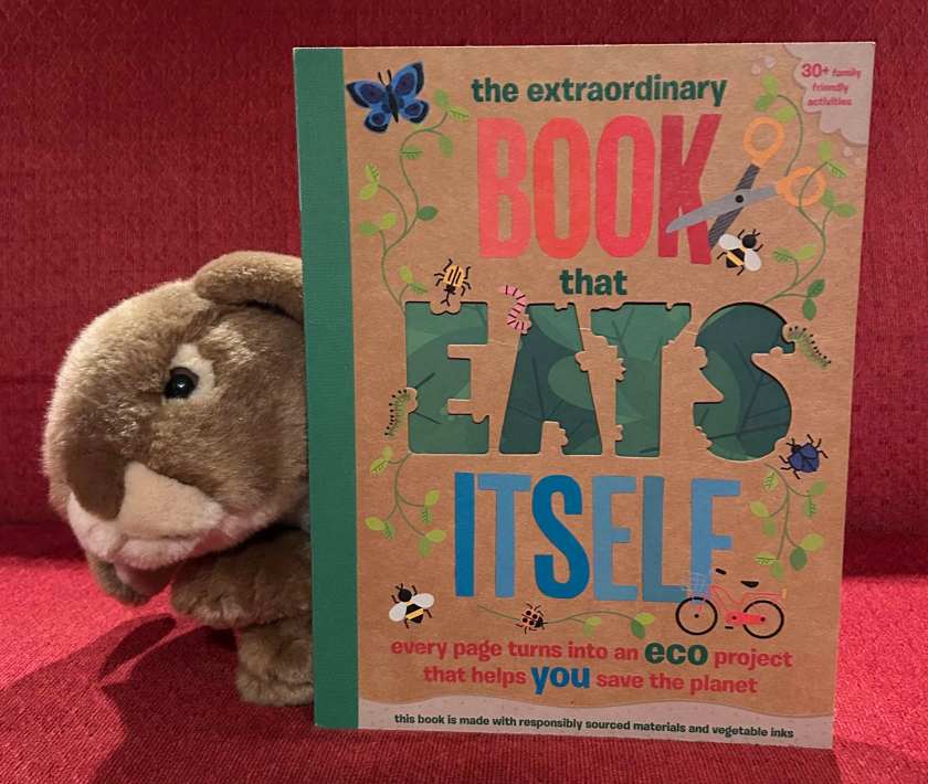 Caramel is excited to have finished reading and reviewing The Extraordinary Book That Eats Itself, written by Susan Hayes and Penny Arlon, and illustrated by Pintachan, so now he can get started with the activities!