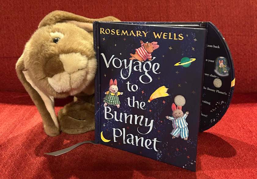 Caramel enjoyed reading Voyage to the Bunny Planet by Rosemary Wells and recommends it to all the little bunnies and their adults who had a bad day and want to curl up into a ball and read a bit of happiness into their day.