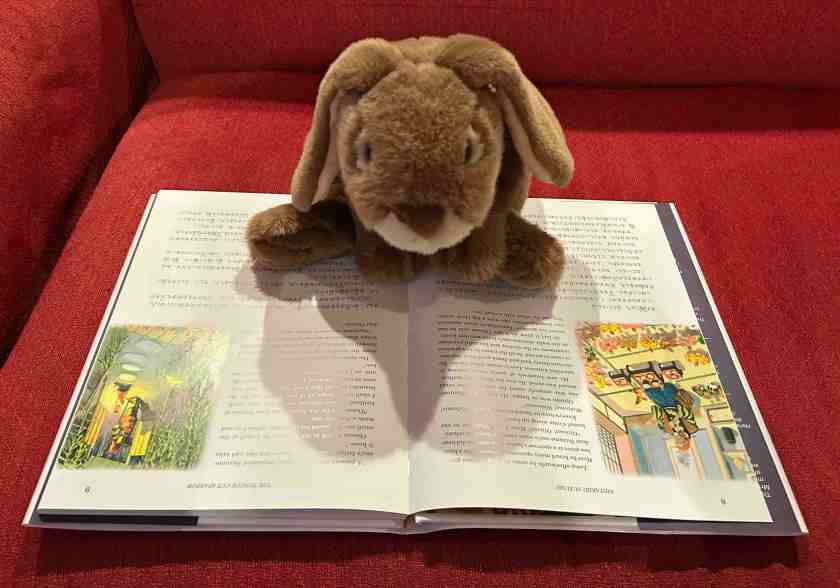Caramel is reading Japanese Myths, Legends, and Folktales by Yuri Yasuda.
