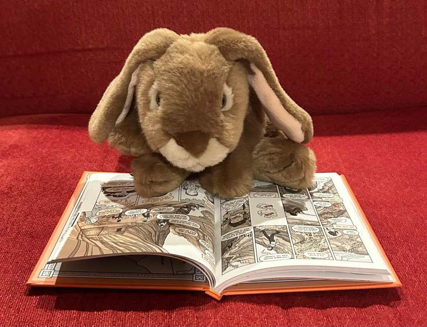 Caramel is reading Nathan Hale’s Hazardous Tales #9: Major Impossible by Nathan Hale.