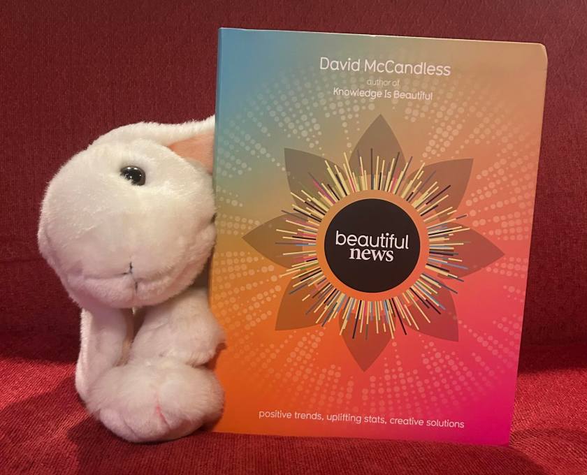 Marshmallow reviews Beautiful News: Positive Trends, Uplifting Stats, Creative Solutions by David McCandless.