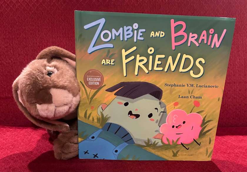 Caramel reviews Zombie and Brain Are Friends, written by Stephanie V.W. Lucianovic and illustrated by Laan Cham.