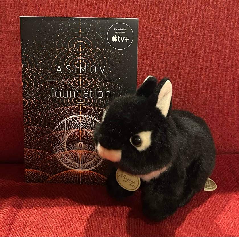 Midnight enjoyed reading Foundation by Isaac Asimov. He also enjoyed coming out of the shadow realm where he normally resides and pontificating about the book.