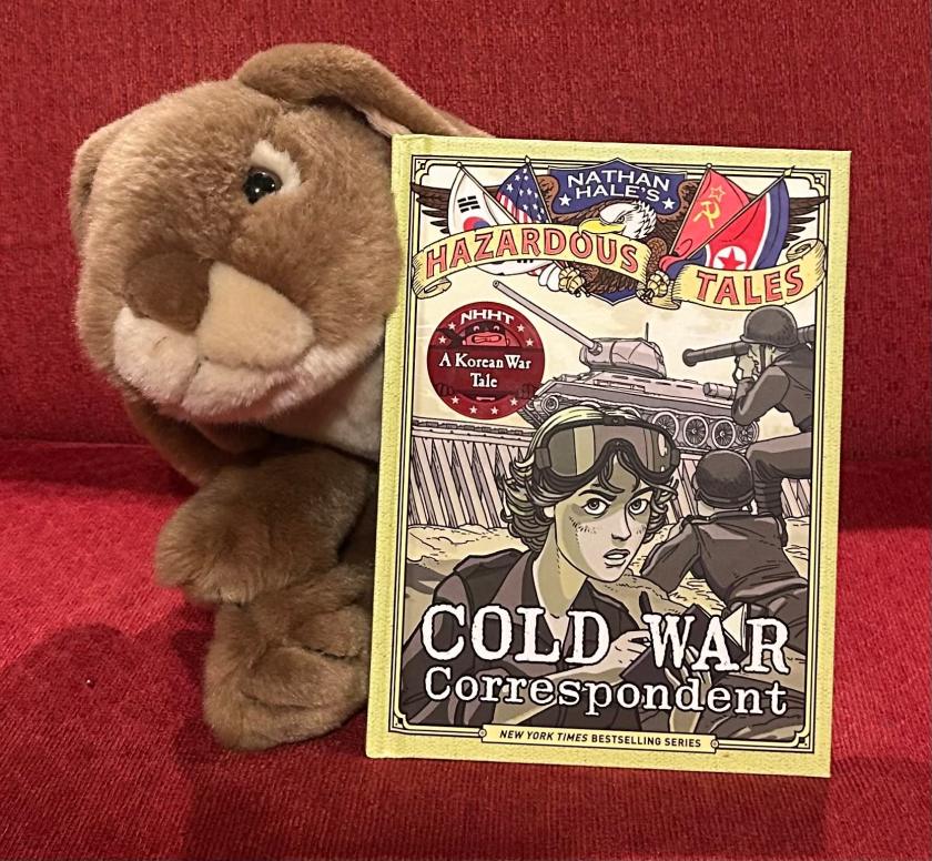 Caramel enjoyed reading Nathan Hale’s Hazardous Tales #11: Cold War Correspondent by Nathan Hale and talking about it too. 