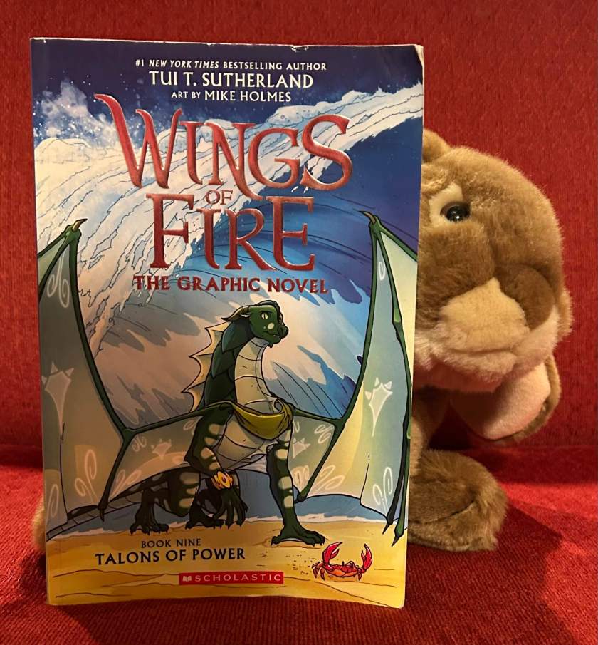 Caramel reviews Talons of Power: The Graphic Novel (Book Nine of Wings of Fire), written by Tui Sutherland and illustrated by Mike Holmes.