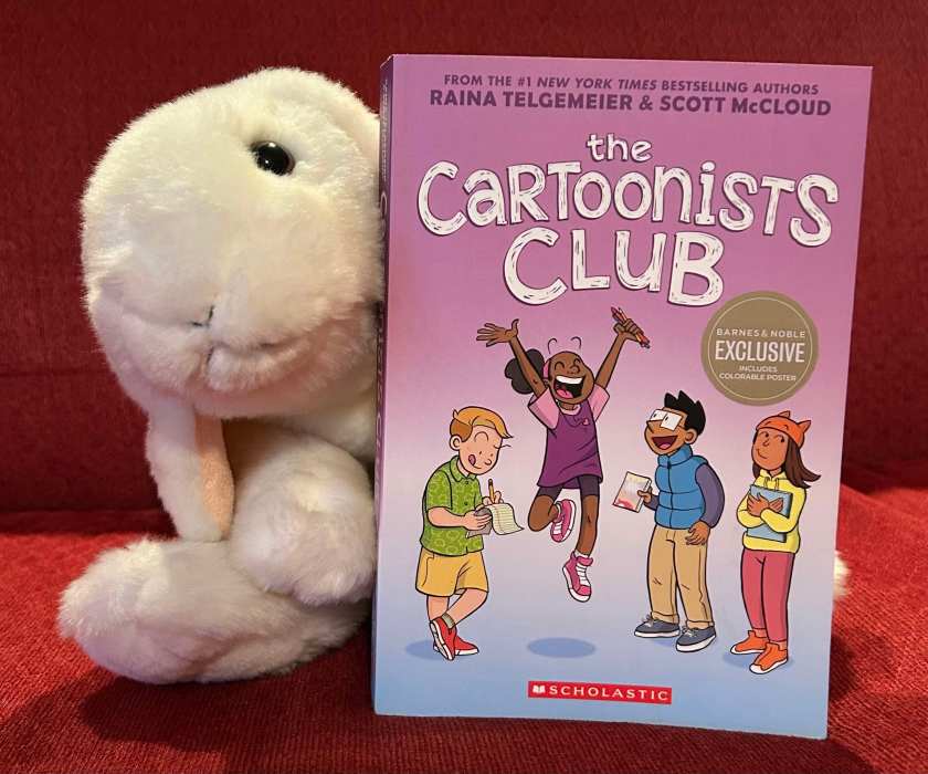 Marshmallow reviews The Cartoonists Club by Raina Telgemeier and Scott McCloud.