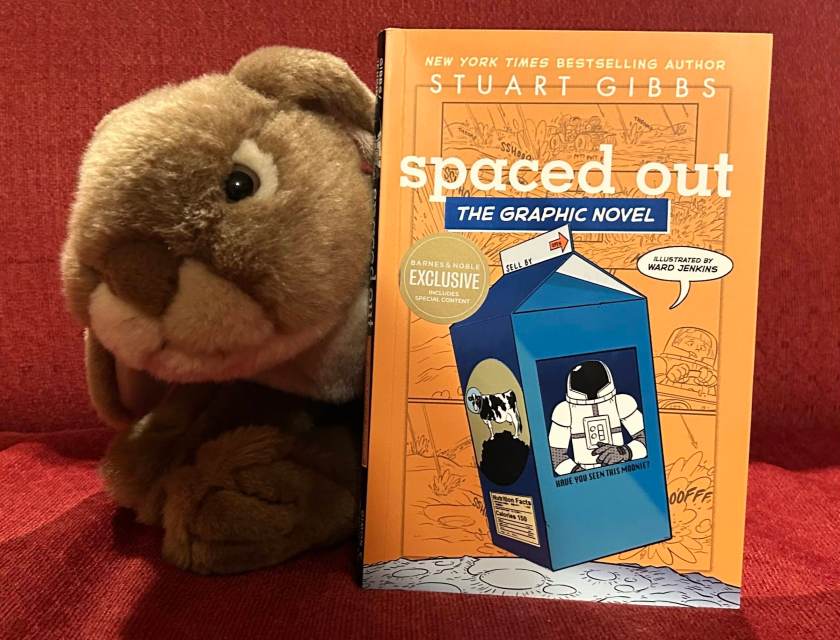 Caramel enjoyed reading Spaced Out: The Graphic Novel by Stuart Gibbs and Ward Jenkins and recommends it to all little bunnies who enjoy space mysteries.