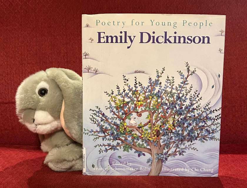 Sprinkles loved reading Poetry for Young People: Emily Dickinson, edited by Frances Schoonmaker Bolin and illustrated by Chi Chung, and recommends it to all little bunnies who love exploring imaginary worlds!