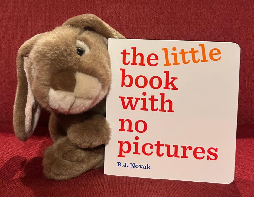 Caramel loved reading The Little Book With No Pictures by B.J. Novak and recommends it to all parents of little bunnies: he promises it will be so much fun to read it with their little ones. 