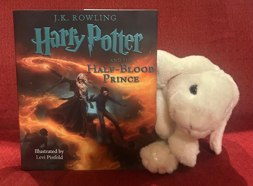 Marshmallow rates Harry Potter and the Half-Blood Prince, written by J.K. Rowling and illustrated by Levi Pinfold, 110%.